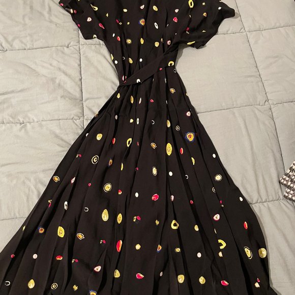 Diane Von Furstenberg Kelsey Printed Crepe MidI Wrap Dress NWOT - Picture 5 of 5